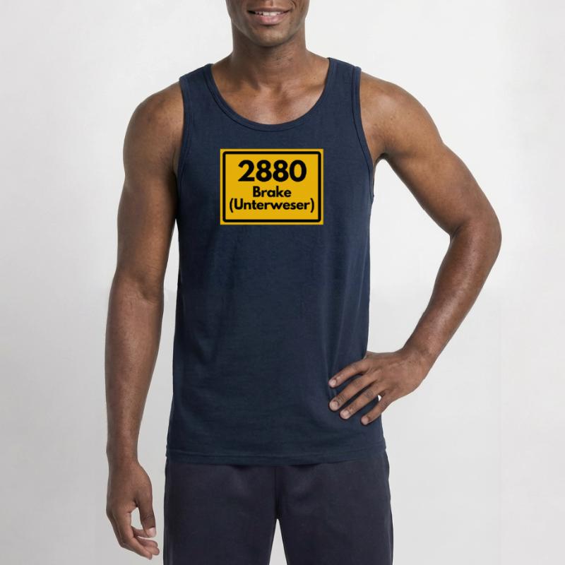 OLD POSTCODE ZIP CODE RETRO 2880 BRAKE UNTERWESER! Gildan Men’s Tank Top