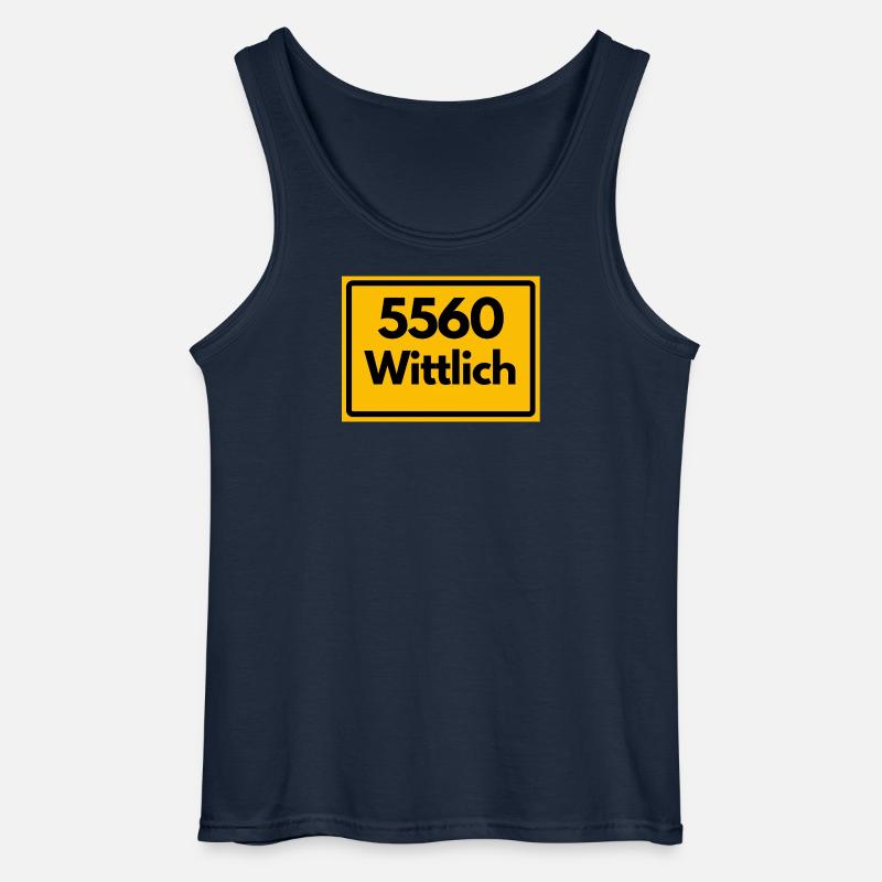 OLD POSTCODE POSTCODE RETRO 5560 WITTLICH - Gildan Men’s Tank Top - navy