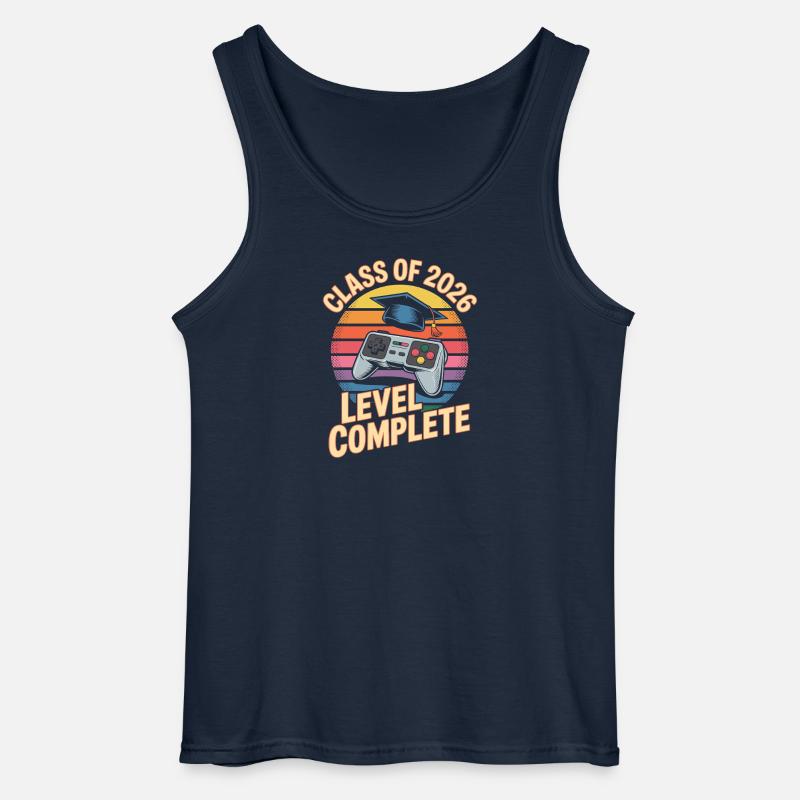 Level Complete 2026 Completion Retro Gaming - Gildan tanktop til mænd - marineblå