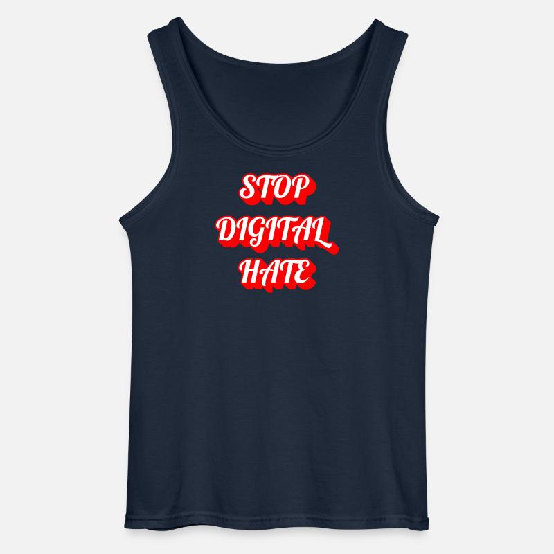 Stop Digital Hate – Statement gegen Cybermobbing & - Gildan Männer Tank Top - Navy