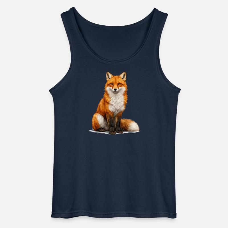 Ræv - Gildan tanktop til mænd - marineblå