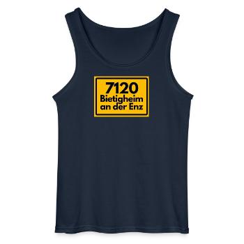 ALTE POSTLEITZAHL PLZ 7120 BIETIGHEIM AN DER ENZ - Gildan Männer Tank Top - Navy - Vorne - AI Model Male 185 dark (185cm)