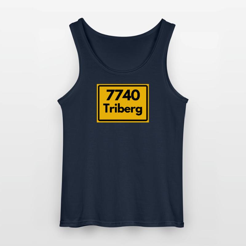 OLD POSTCODE ZIP CODE RETRO 7740 TRIBERG HEIMAT Gildan Men’s Tank Top