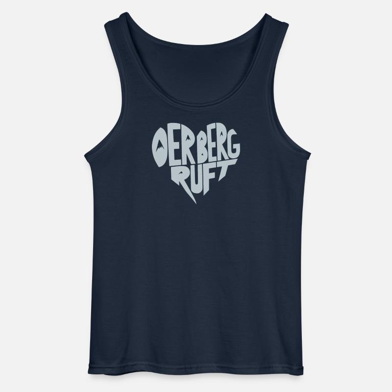 Der Berg ruft Herz - Gildan Männer Tank Top - Navy