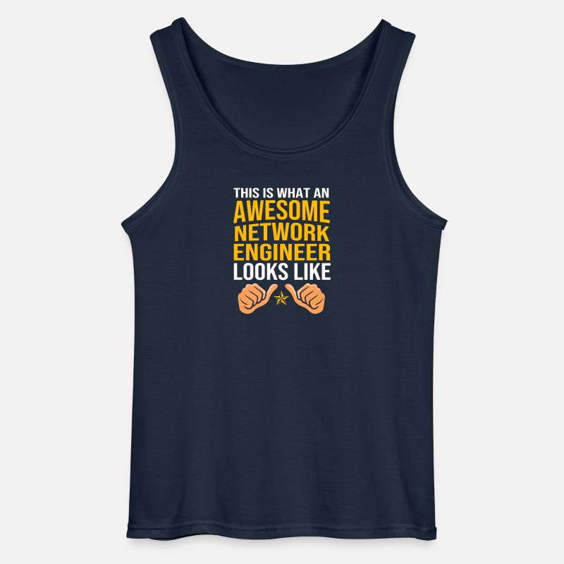 Network Engineer Programmer Computer Scientist - Gildan Men’s Tank Top - navy
