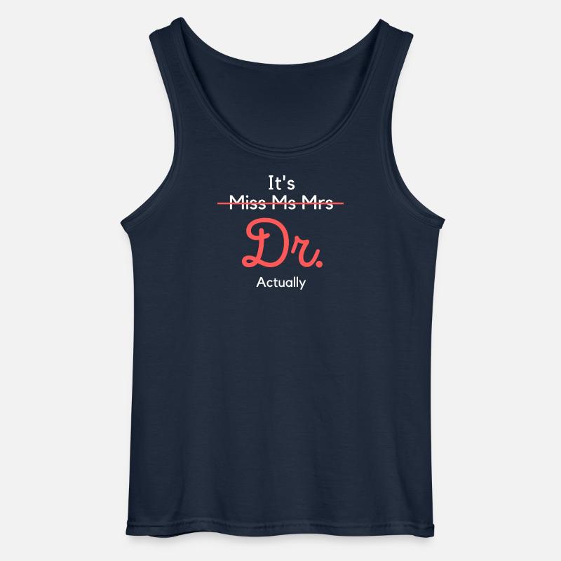 Dr. Titel Ermächtigen Sie Tee - Gildan Männer Tank Top - Navy