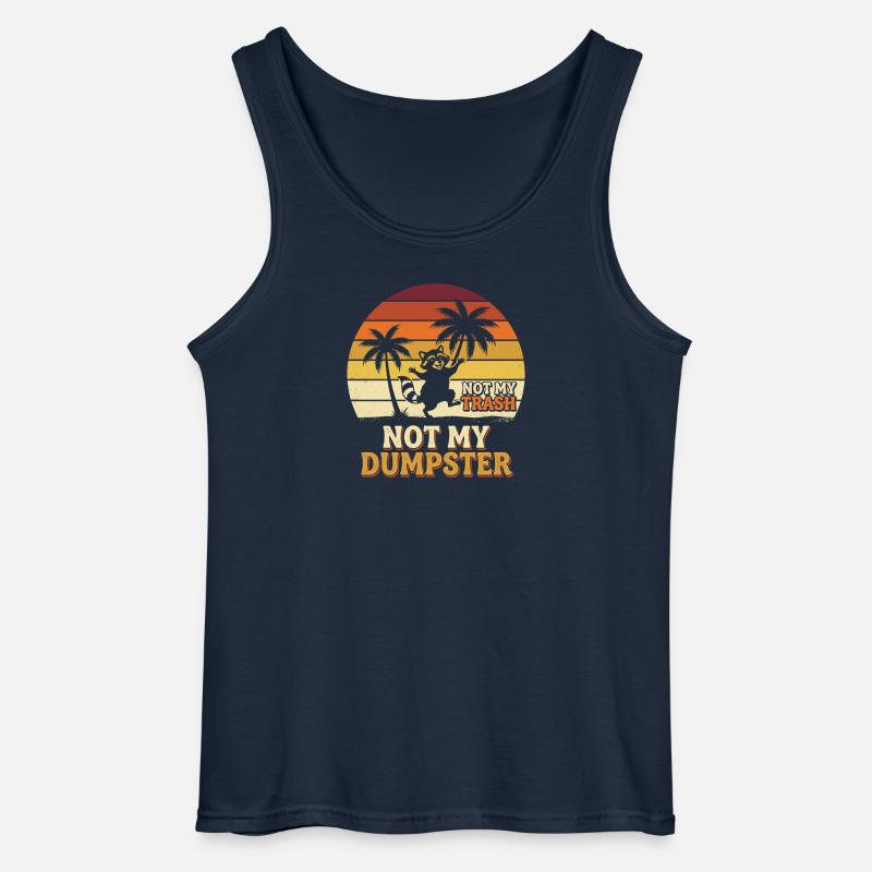Not My Dumpster Palmen Sunset - Gildan Männer Tank Top - Navy