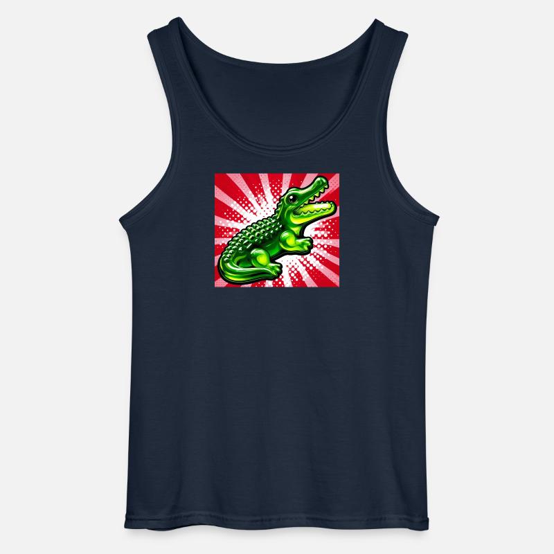 Krokodil - Gildan Männer Tank Top - Navy