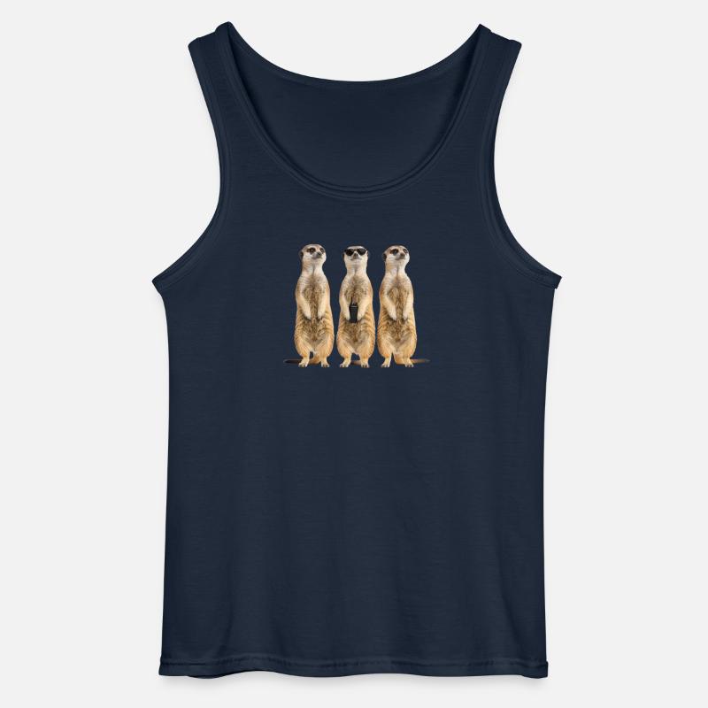 Lustiges Erdmänchen Security Team - Gildan Männer Tank Top - Navy