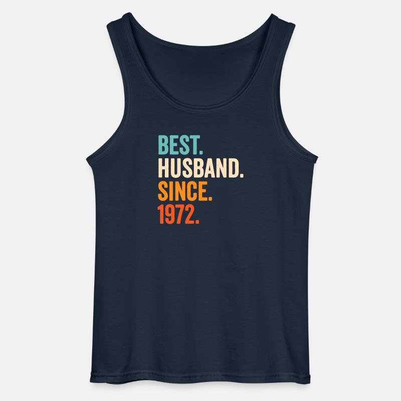 Bester Ehemann seit 1972 - Gildan Männer Tank Top - Navy