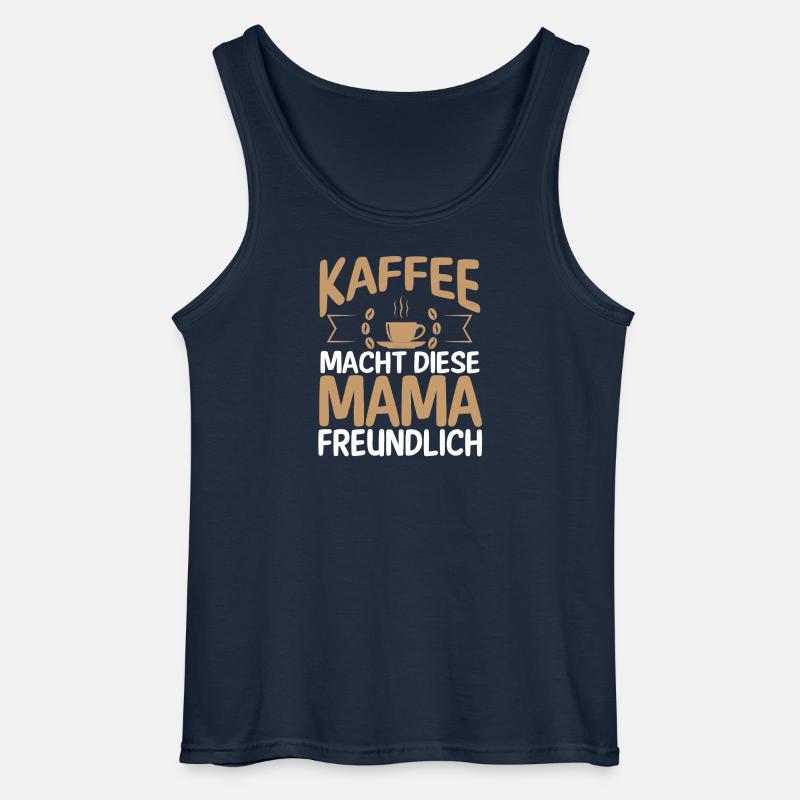 Kaffee Kaffeeliebhaber Mutter Mama - Gildan Männer Tank Top - Navy