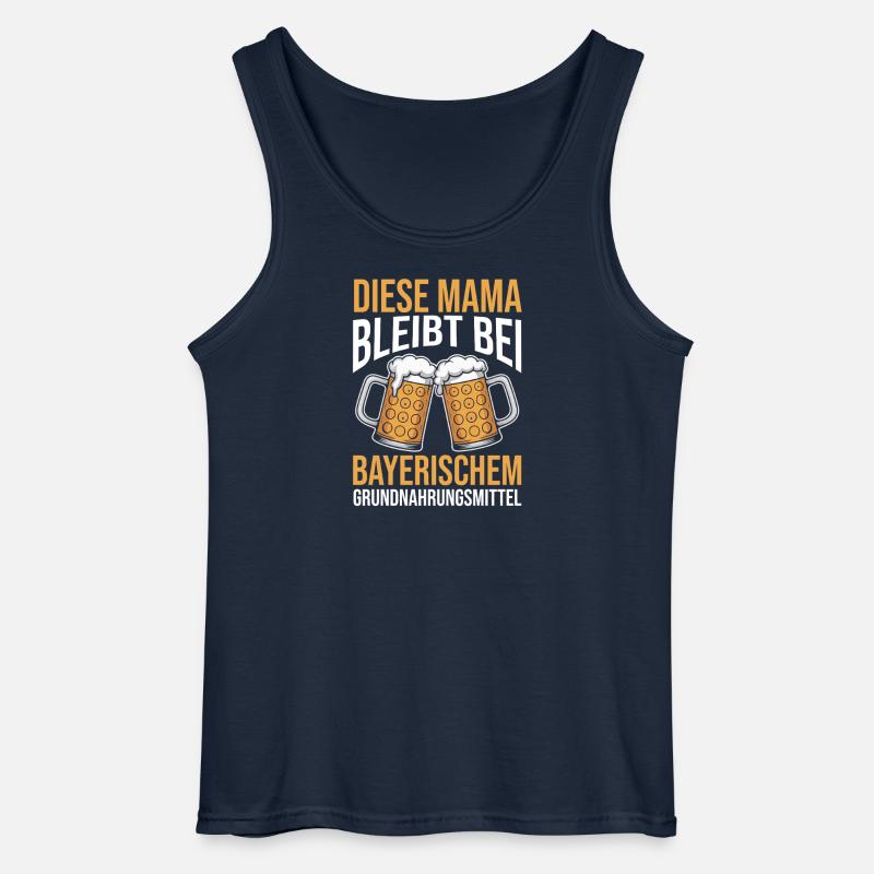Bier Bierliebhaberin Mutter Mama - Gildan Männer Tank Top - Navy