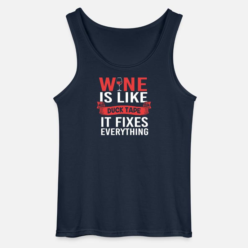 Wein Sommelier Feinschmecker - Gildan Männer Tank Top - Navy
