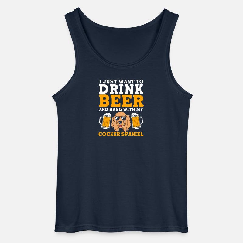 Cocker Spaniel Papa - Gildan Männer Tank Top - Navy