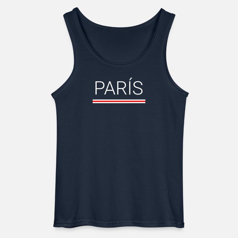 Paris (Paris) - Gildan Männer Tank Top - Navy