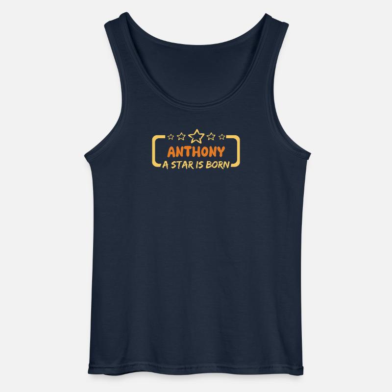 Anthony - Gildan Men’s Tank Top - navy