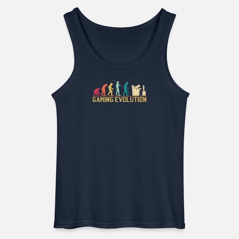 Gaming Evolution Artwork - Gildan Men’s Tank Top - navy