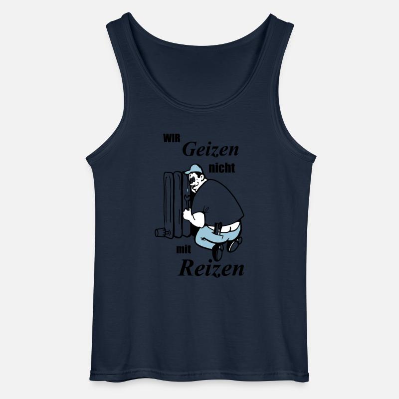 Wir geizen nicht mit Reizen - Gildan Männer Tank Top - Navy