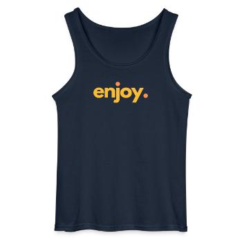 ENJOY.04 - Gildan Männer Tank Top - Navy - Vorne - AI Model Male 185 dark (185cm)