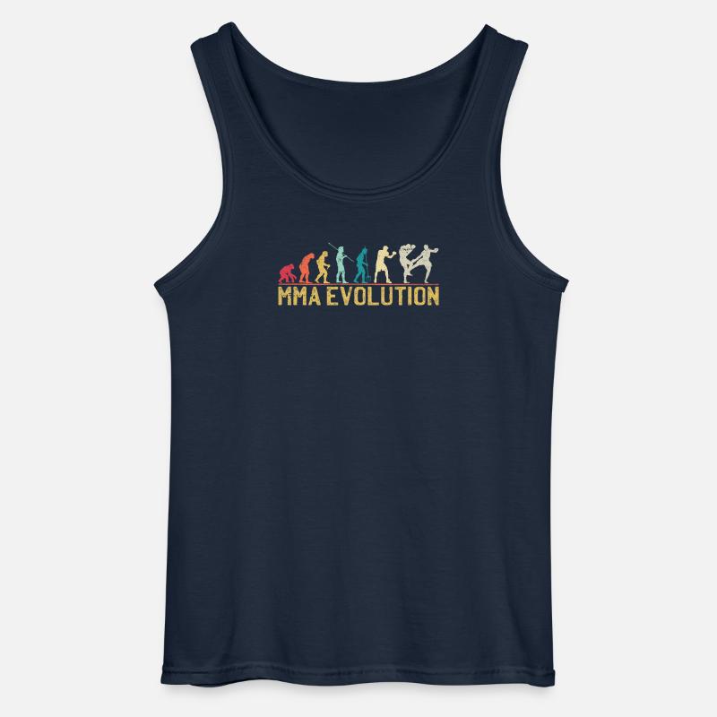 MMA Evolution Silhouette Design - Gildan Men’s Tank Top - navy
