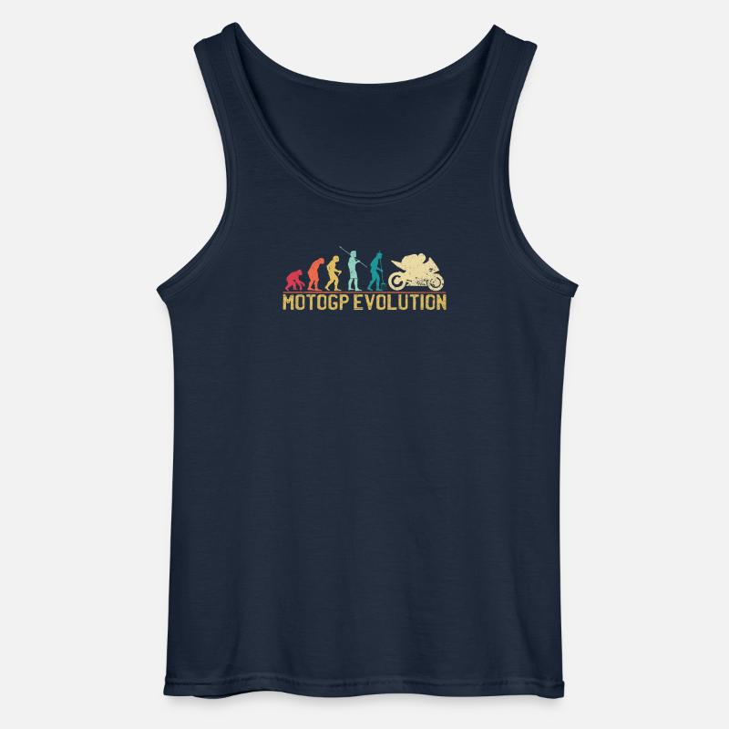 Motocross Evolution Silhouette Design - Gildan Männer Tank Top - Navy