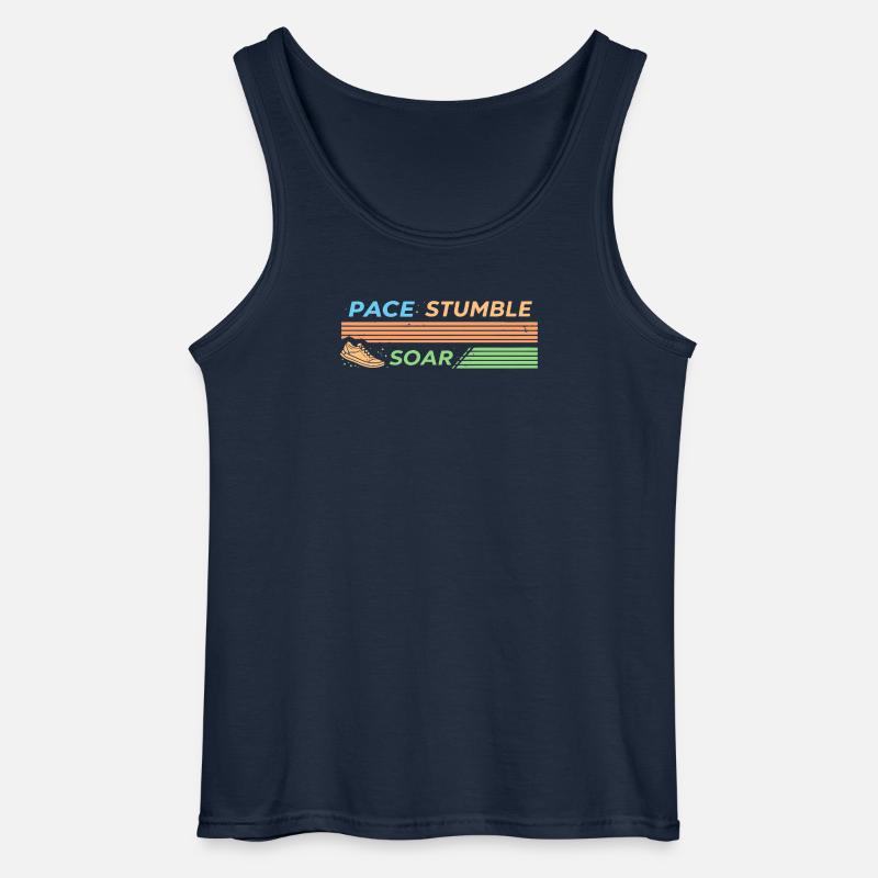 PACE STUMBLE SOAR - Gildan Men’s Tank Top - navy