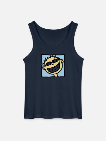 A grinning Tourist - Gildan Men’s Tank Top - navy