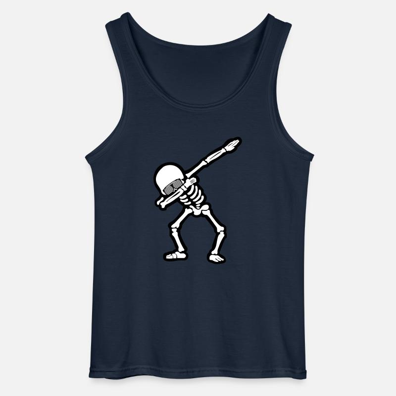 Cool Skull Dabbing - Gildan Men’s Tank Top - navy
