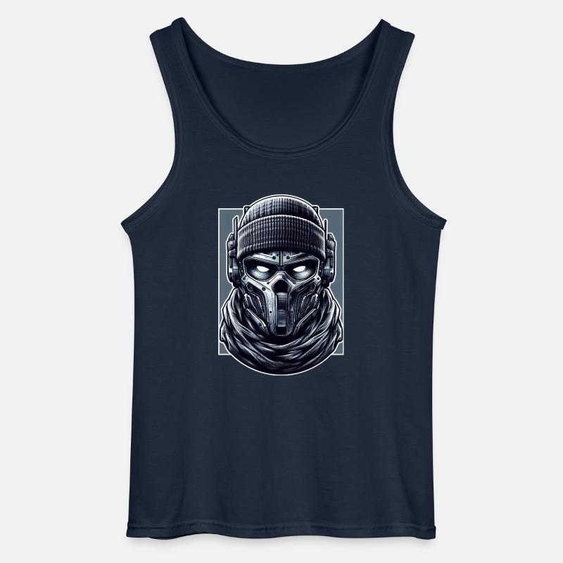 Söldner-Kopf - Gildan Männer Tank Top - Navy