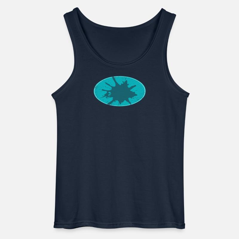 Ovaler Flash Background schmutzing - Gildan Männer Tank Top - Navy
