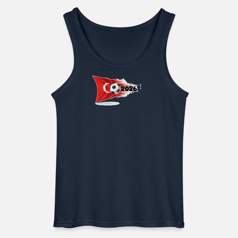 Turkey Flag Soccer 2026 - Gildan Männer Tank Top - Navy