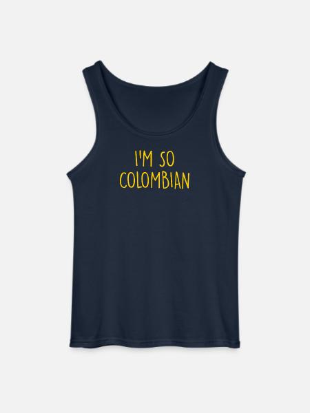 I'm so Colombian Colombia - Gildan Men’s Tank Top - navy