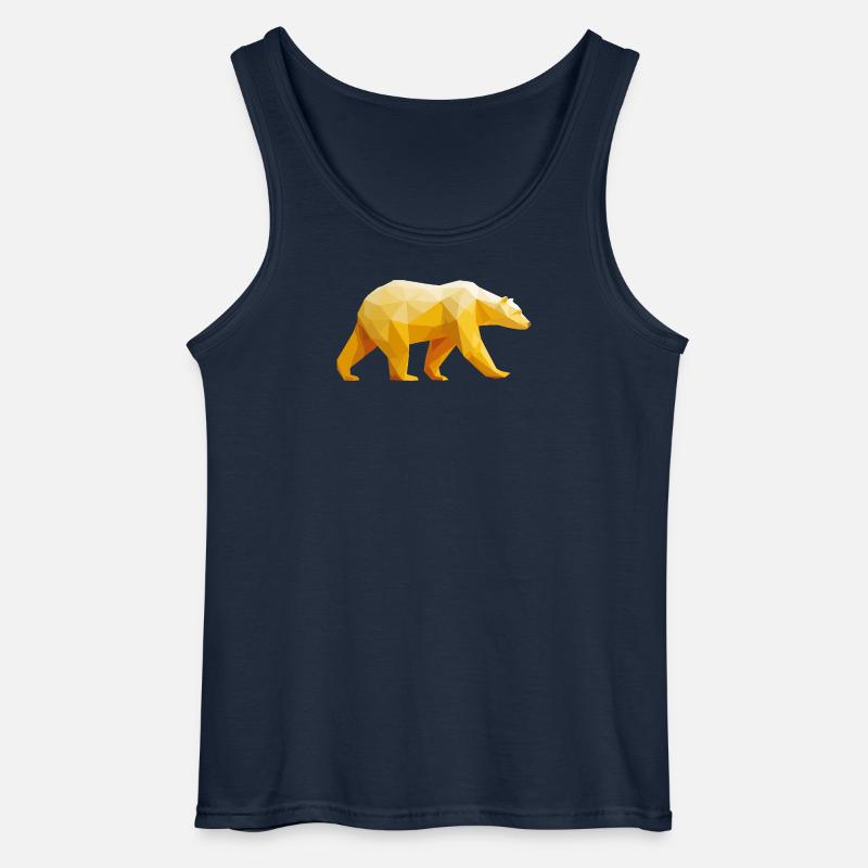 Polar Bär Polygon Eisbär Winter - Gildan Männer Tank Top - Navy