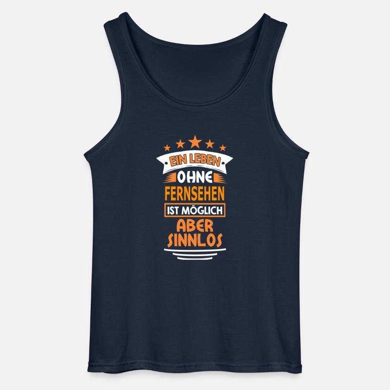 fernsehen - Gildan Männer Tank Top - Navy