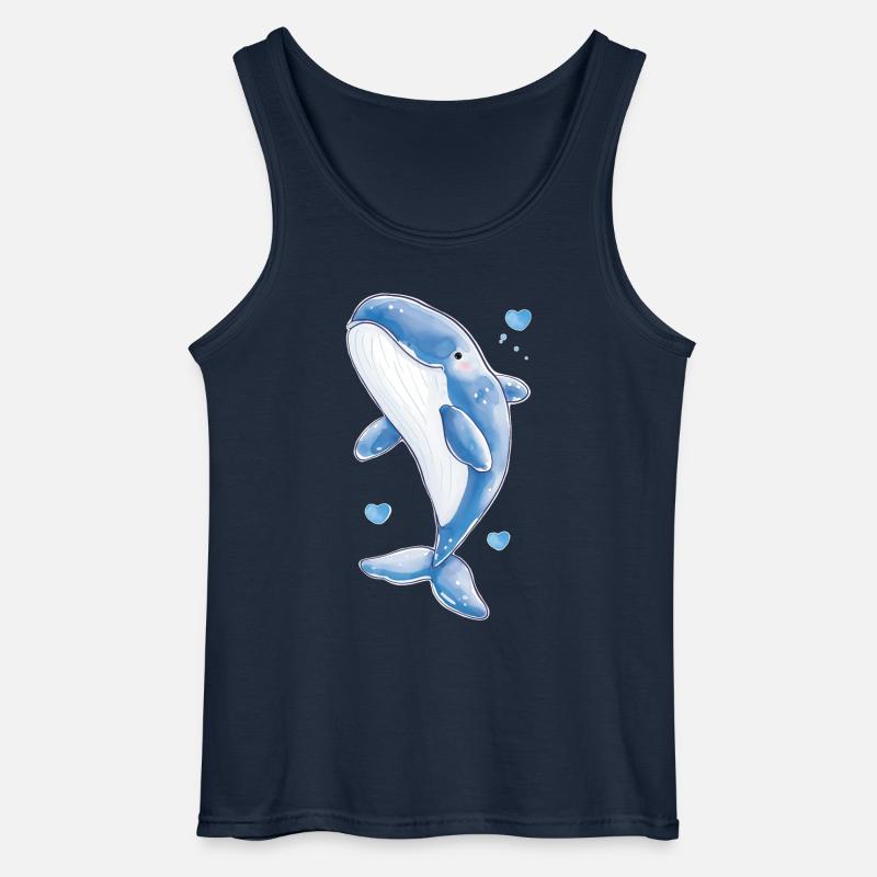 Süßer Wal - Gildan Männer Tank Top - Navy