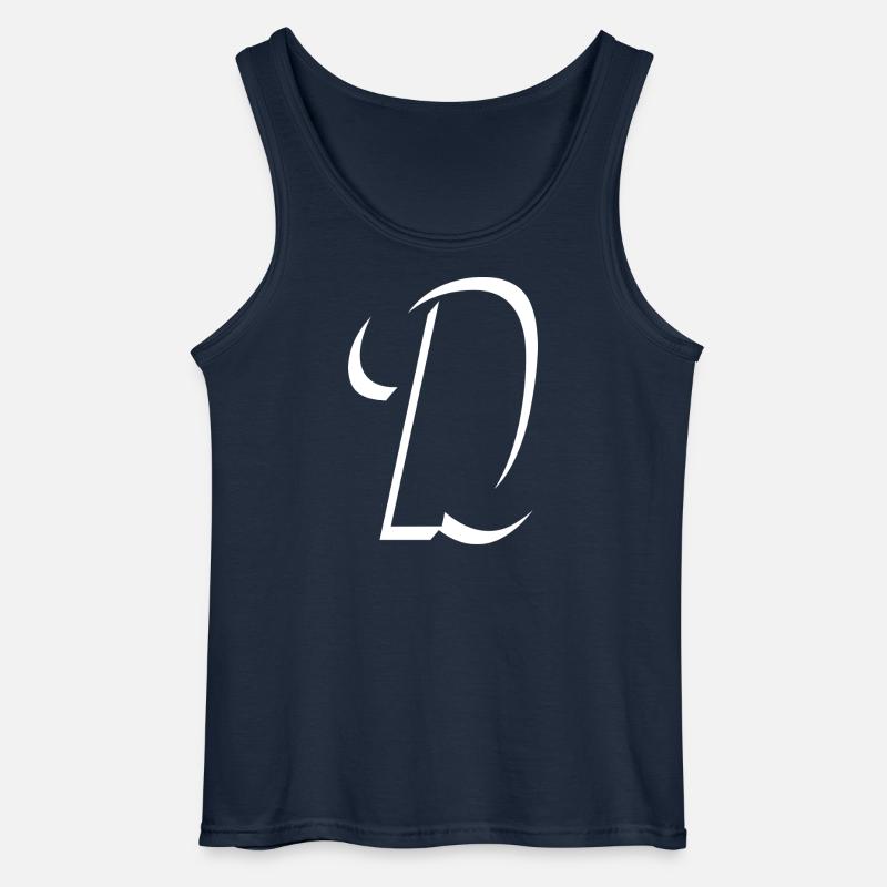 Letter D, Name, der Buchstabe D - Gildan Männer Tank Top - Navy