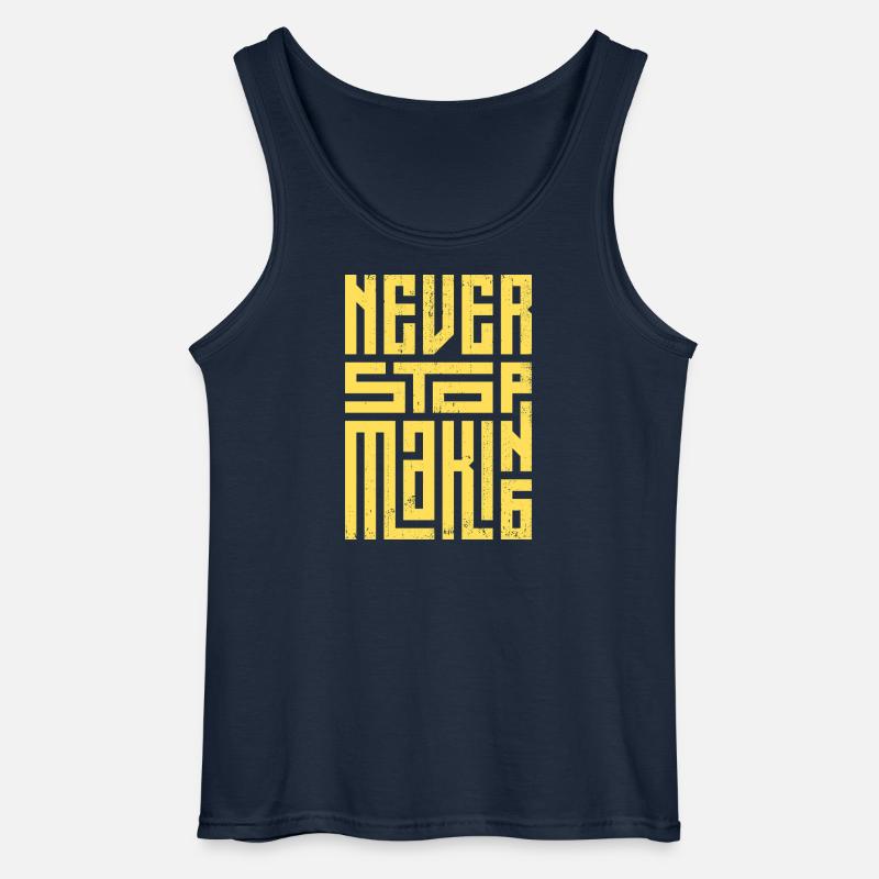 Hör niemals auf zu machen - Gildan Männer Tank Top - Navy