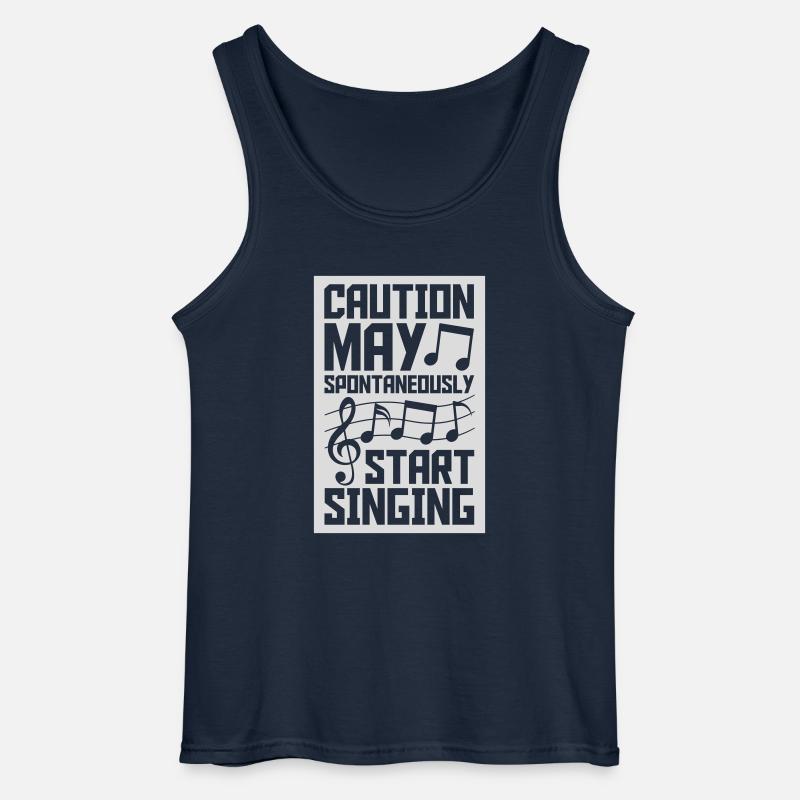 may spontaneously start singing - Gildan Men’s Tank Top - navy