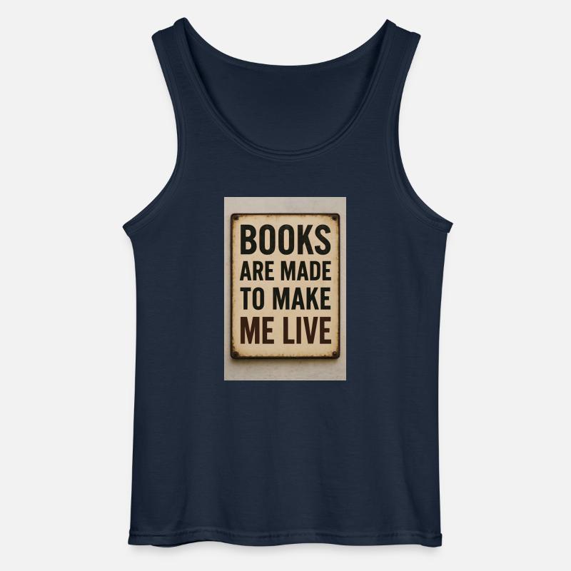 Books keep me alive - Gildan Men’s Tank Top - navy