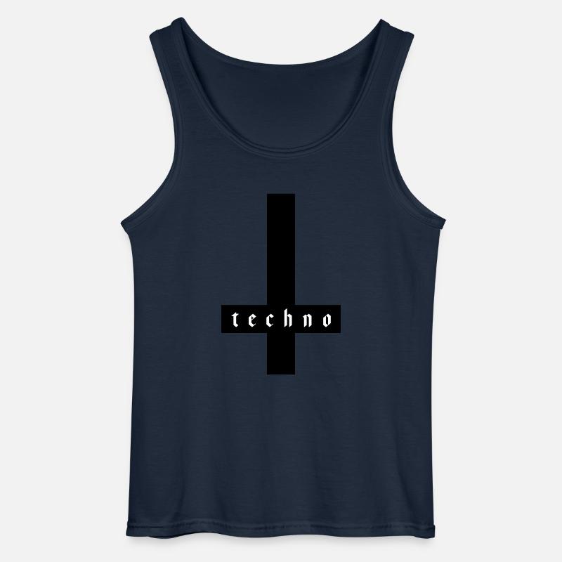 TECHNO KREUZ - Gildan Männer Tank Top - Navy