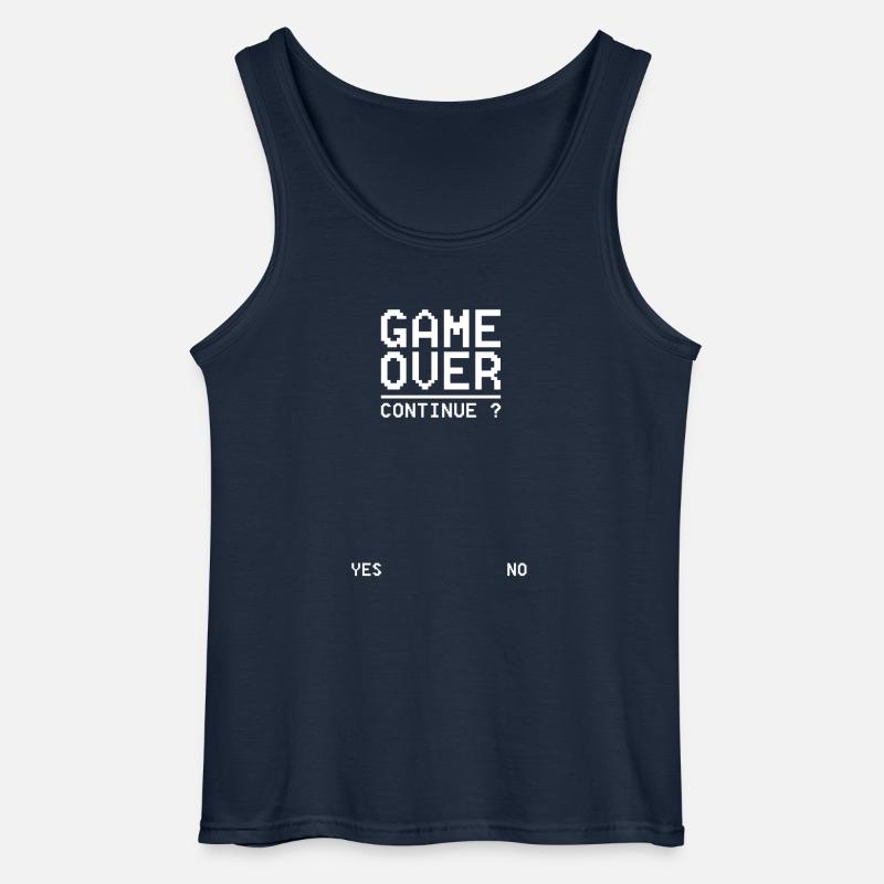 GAME OVER Continue W - Gildan Männer Tank Top - Navy