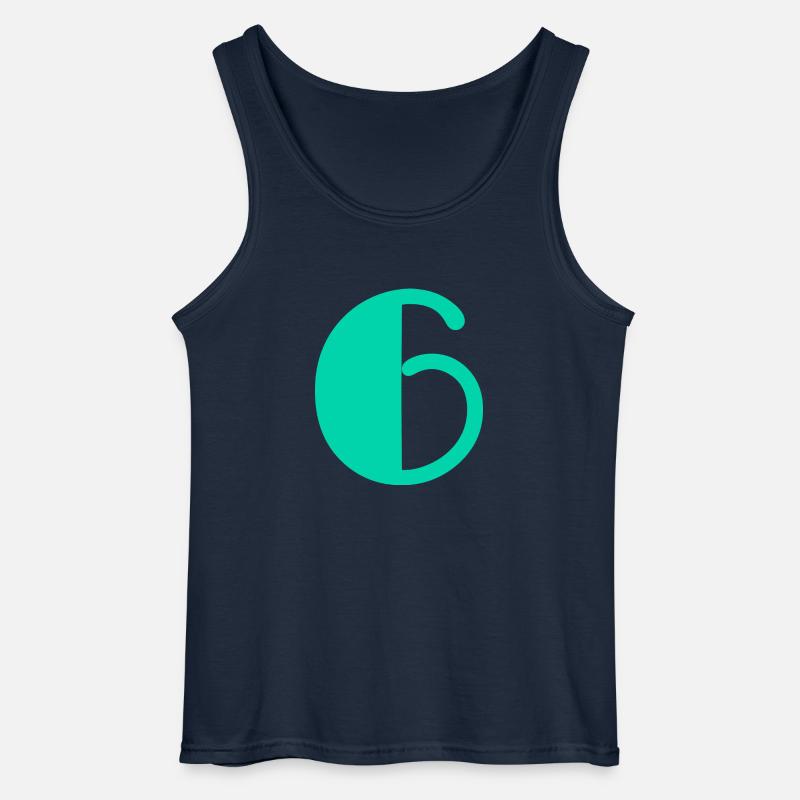 6. 6 ÅR. 6 års jubilæum. FØDSELSDAG 6 ÅR - Gildan tanktop til mænd - marineblå
