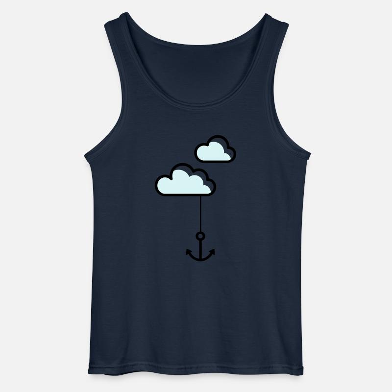 Anker mit Wolke - Gildan Männer Tank Top - Navy