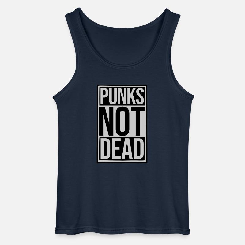 punks not dead Zitat - Gildan Männer Tank Top - Navy