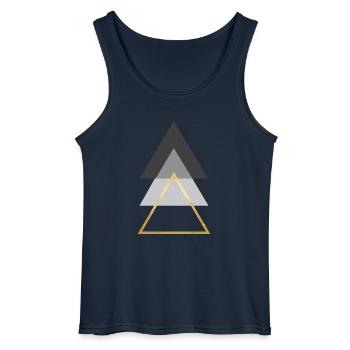 triangles - Débardeur Gildan Homme - marine - Devant - AI Model Male 185 dark (185cm)