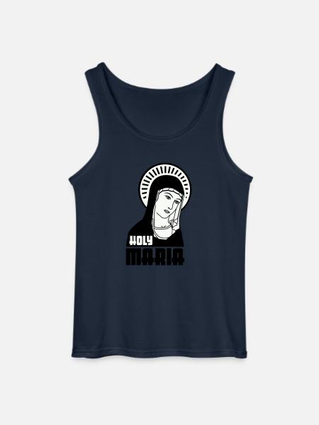 Holy Mary - Gildan Men’s Tank Top - navy