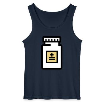 Tablettendose für Pillen und Medikamente - Gildan Männer Tank Top - Navy - Vorne - AI Model Male 185 dark (185cm)