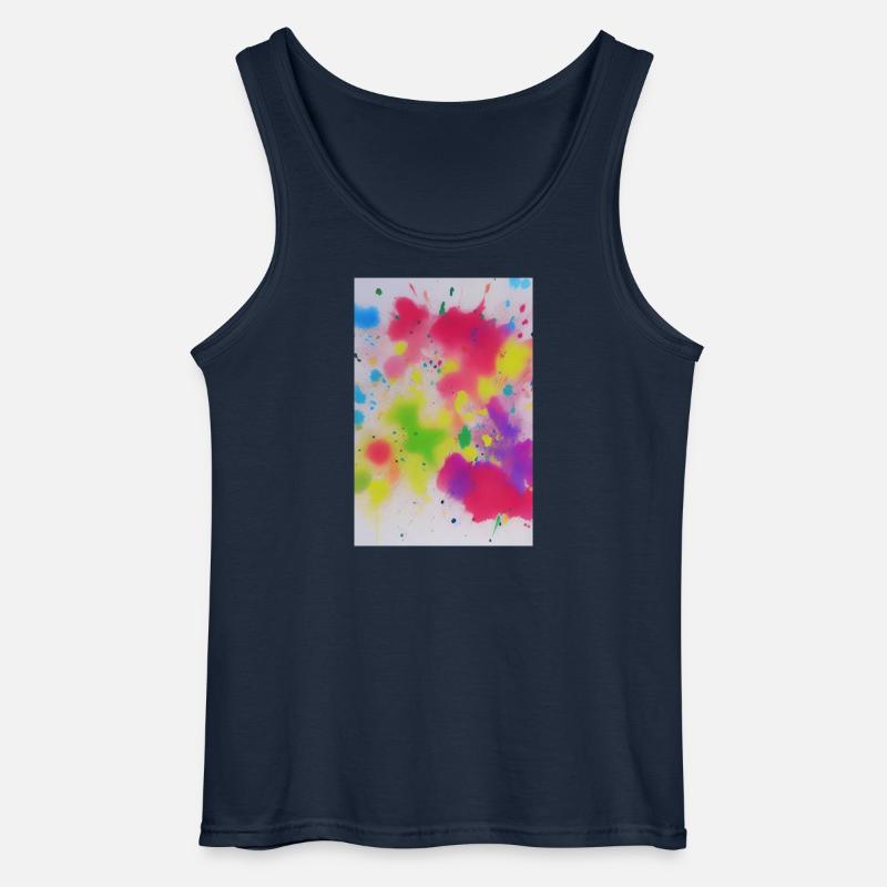 Bunte Farbspritzer - Gildan Männer Tank Top - Navy