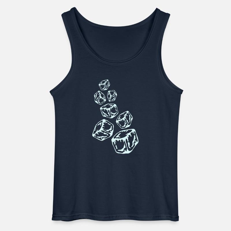 Ice Cubes Design - Gildan Men’s Tank Top - navy