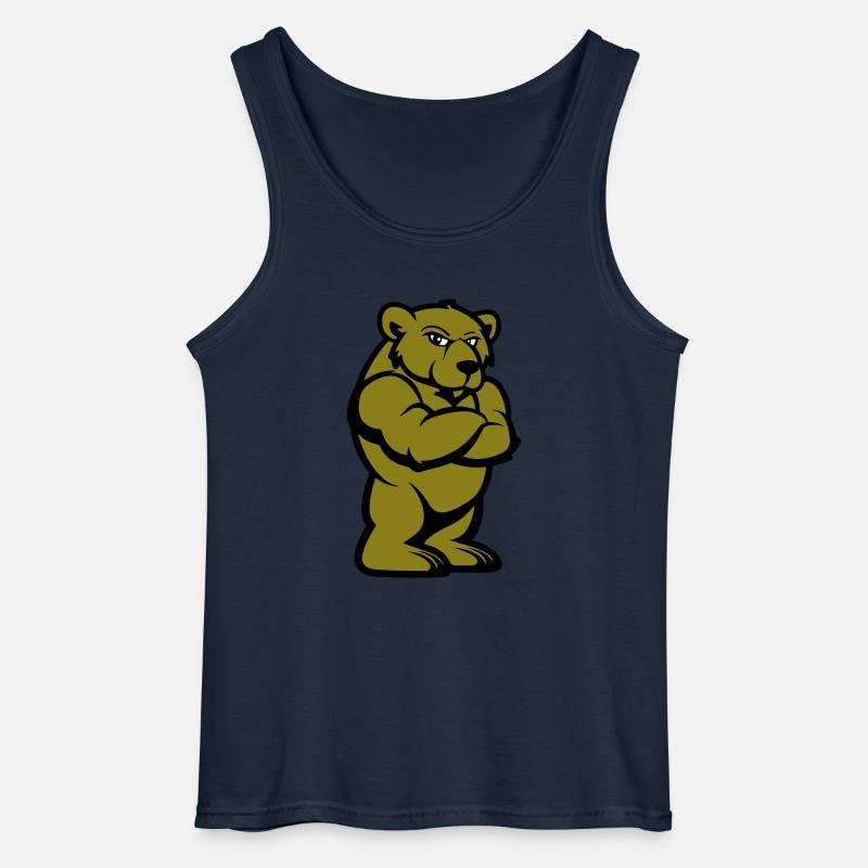 Bär Comic Braunbär - Gildan Männer Tank Top - Navy